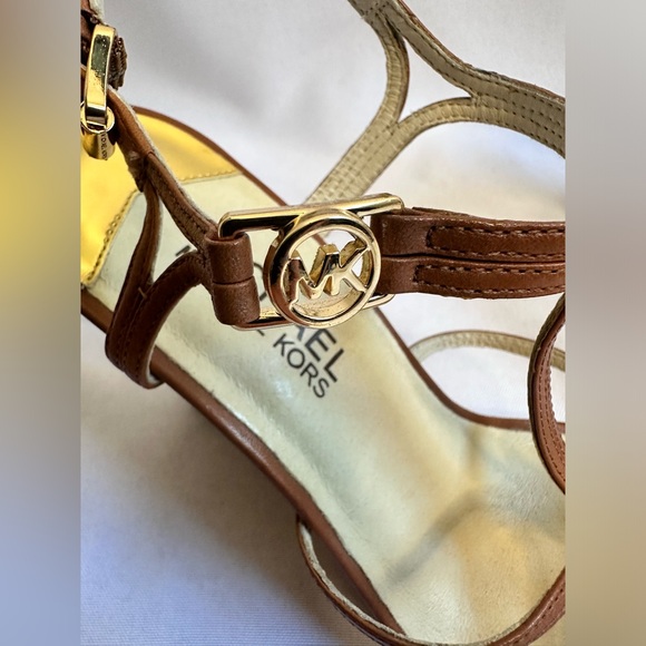 MICHAEL KORS Women's Cicely Cork Wedge Sandals - Picture 2 of 6